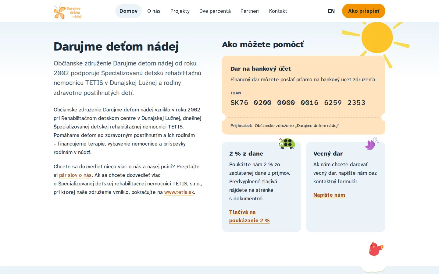 Darujme deťom nádej
